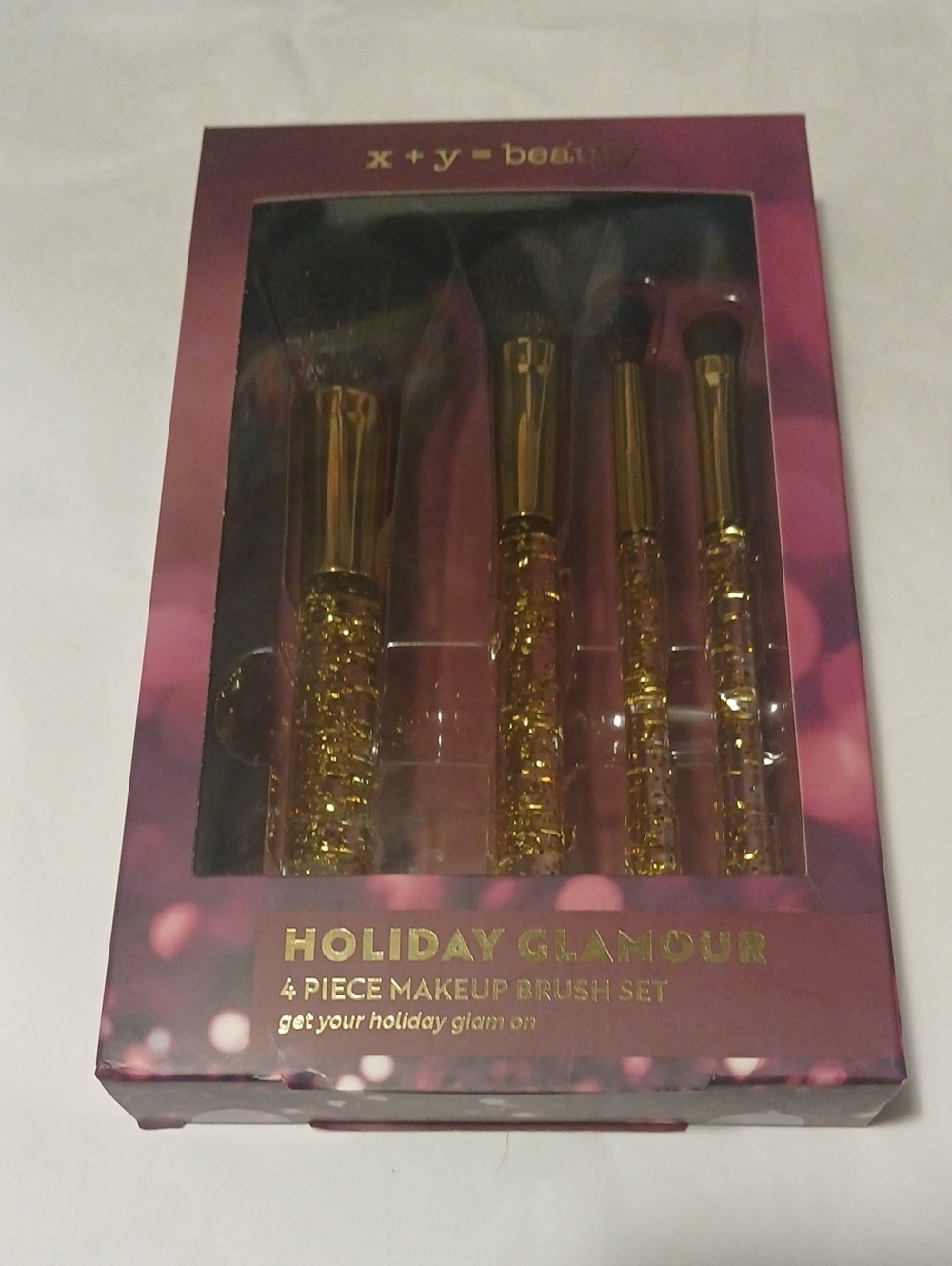 🍊3/$15🍊 x•y• Holiday Glamour 4-Piece Glitter Makeup Brush Set